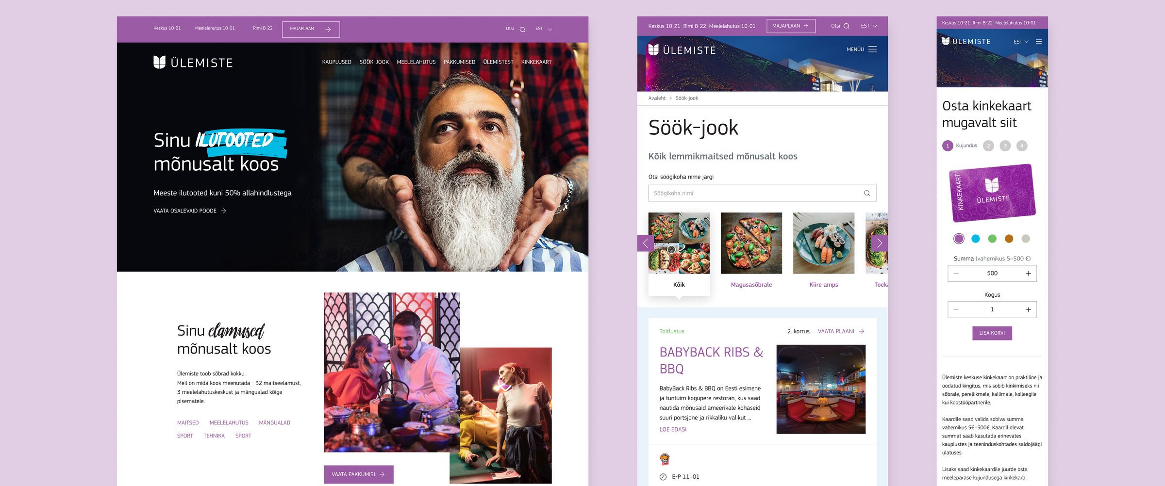 Ülemiste website redesign